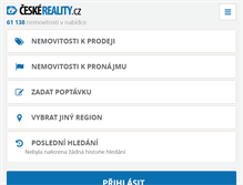 Tablet Screenshot of ceskereality.cz